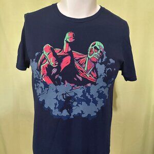 Attack on Titan Season 2 Lootwear Funimation Kodansha 2018 Men's Blue Shirt Smal